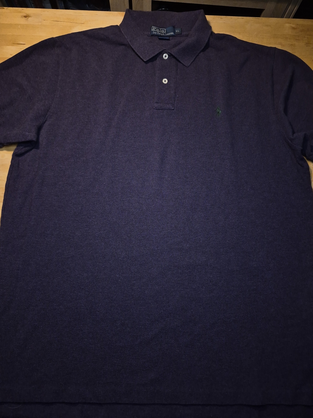 Polo by Ralph Lauren Men's Polo in Deep Purple with Green Logo